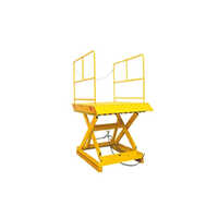Yellow Stationary Scissor Table