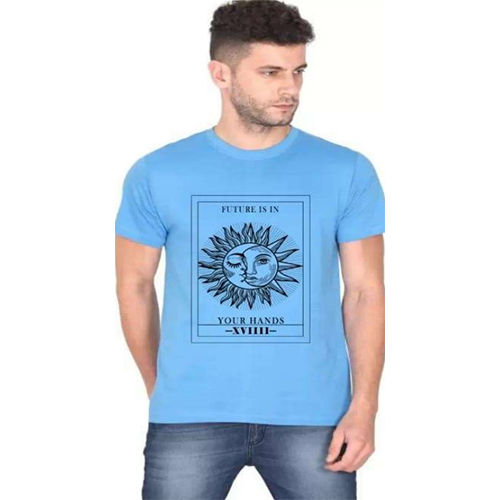 Sky Blue Printed T-Shirt
