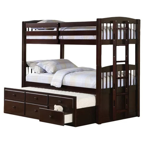 Wooden Hostel Double Bed with Storage