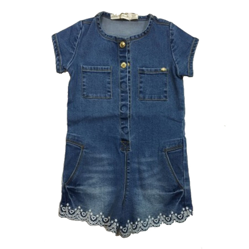 Baby Girl Denim Romper