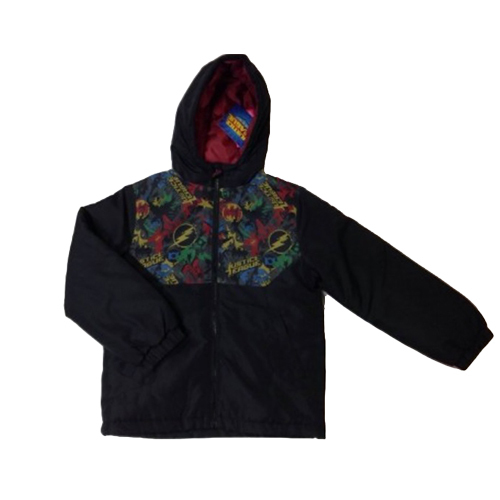 Kids Hoodie Print Quilted Jacket