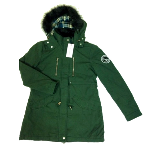 Kids Woven Fur Collar Jacket