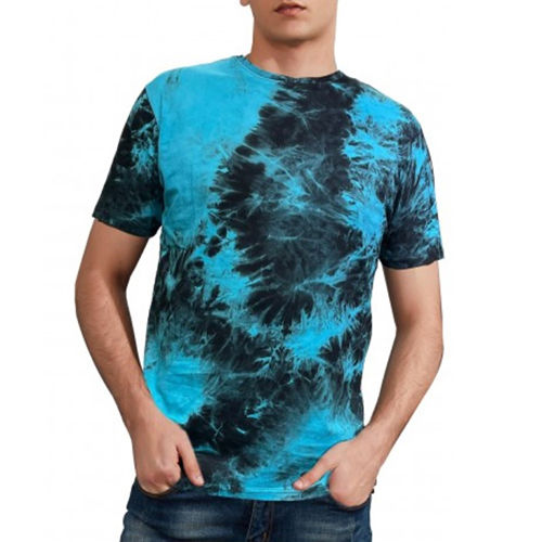 Mens Knitted Tie Dye T-Shirt - Feature: Washable