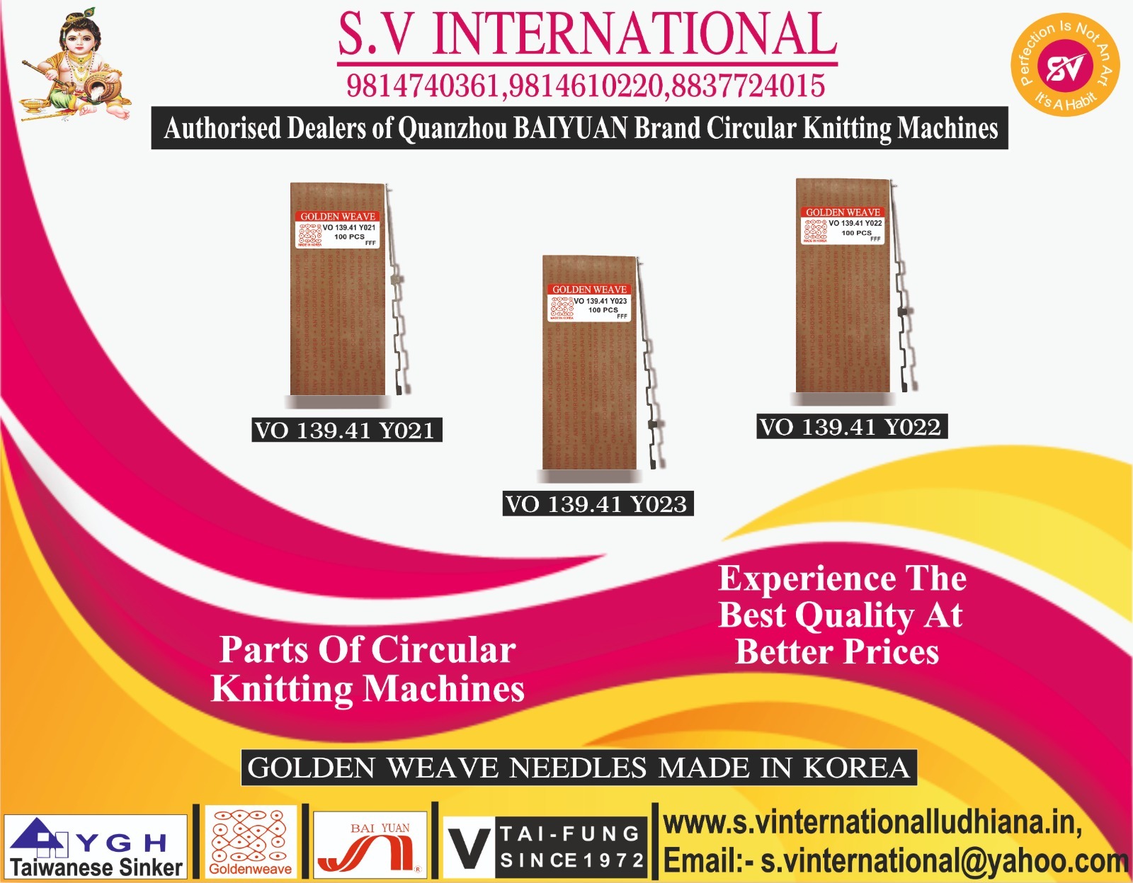VO 139.41 Y021-22-23 - Circular Knitting Machine Needle