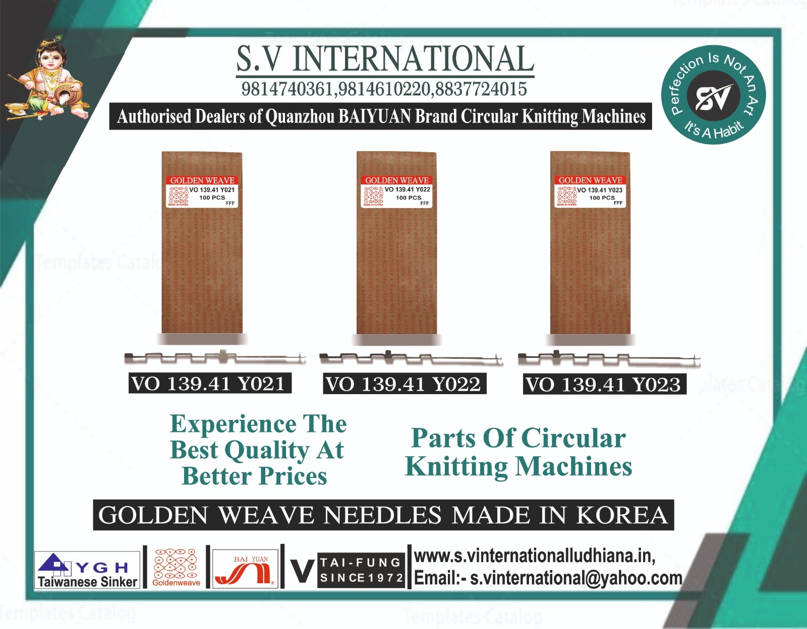VO 139.41 Y021-22-23 - Circular Knitting Machine Needle