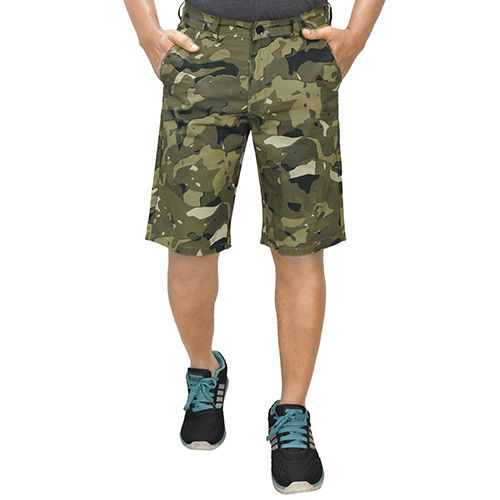 Mens Printed Army Shorts