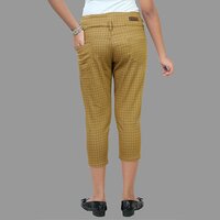 Girls Plain Capri