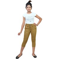 Girls Plain Capri