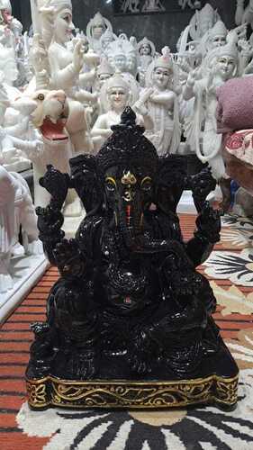 Black Marble Ganesh Ji Statue