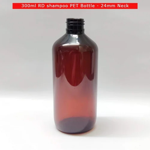 300ml Round Shampoo PET Bottle - Plastic, 300ml, Transparent/Ambra/Black/White | Screw Cap, Dispenser Pump, Ideal for Shampoo & Personal Care Products