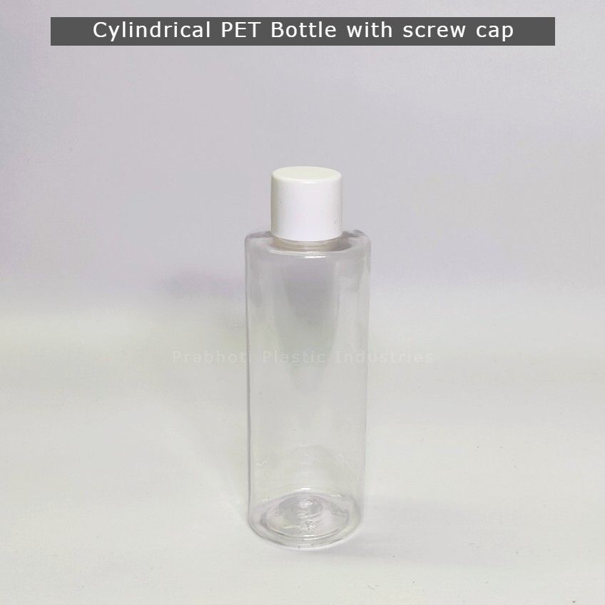 100 Ml Cylindrical Pet Bottle with Golden screw Cap