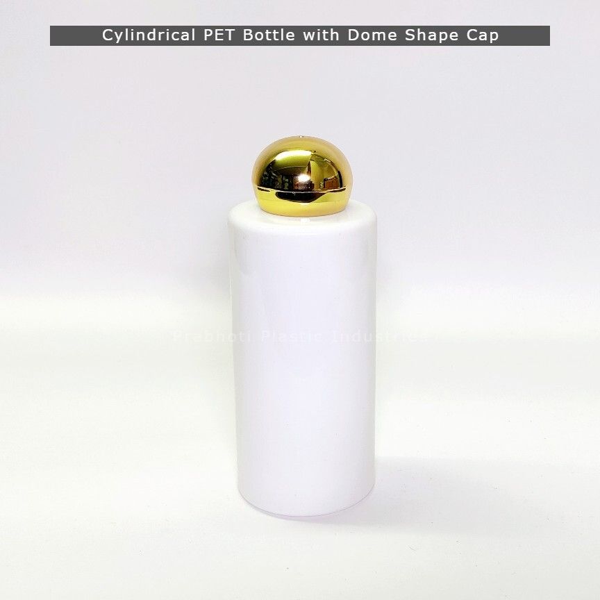 100 Ml Cylindrical Pet Bottle with Golden screw Cap