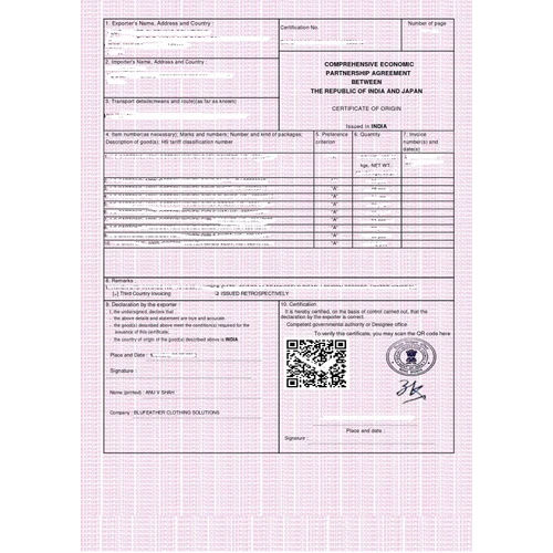 CEPA - India Japan Comprehensive Economic Partnership Agreement