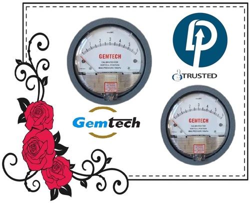 GEMTECH Series G2000-250 MM - Differential Pressure Gauges Range : 0 to 250 MM WC