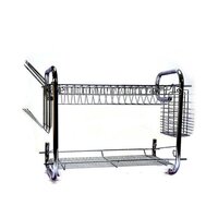 सिल्वर स्टेनलेस स्टील के रसोई के बर्तन स्टैंड (7662)