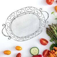 Multipurpose Stainless Steel Modern Folding Fruit and Vegetable Basket (Silver - 8 Shapes) (5138)