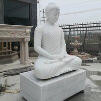 Lord Buddha Marble Statue - Color: White