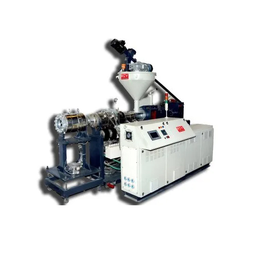 PVC Pipe Extruder Machine - Alloy Steel, 100 Kg/hr Capacity, White Color | Automatic PLC Control System, 1 Year Warranty