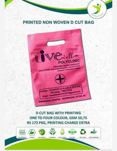 Printed Non Woven D Cut Bag