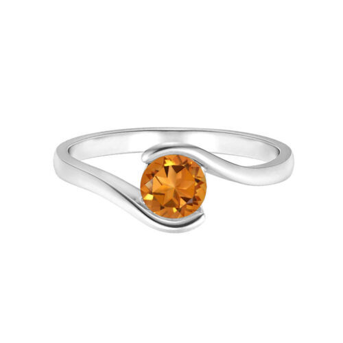 Sterling Silver 92.5 % Citrine Ring (Design no 1)