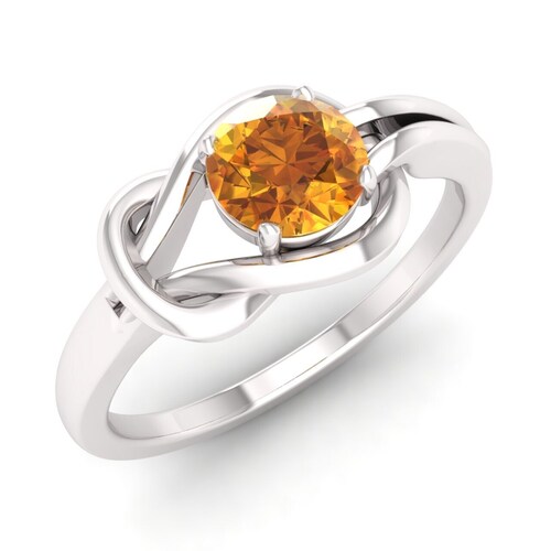 Sterling silver 92.5% Citrine Ring (Design no 2)