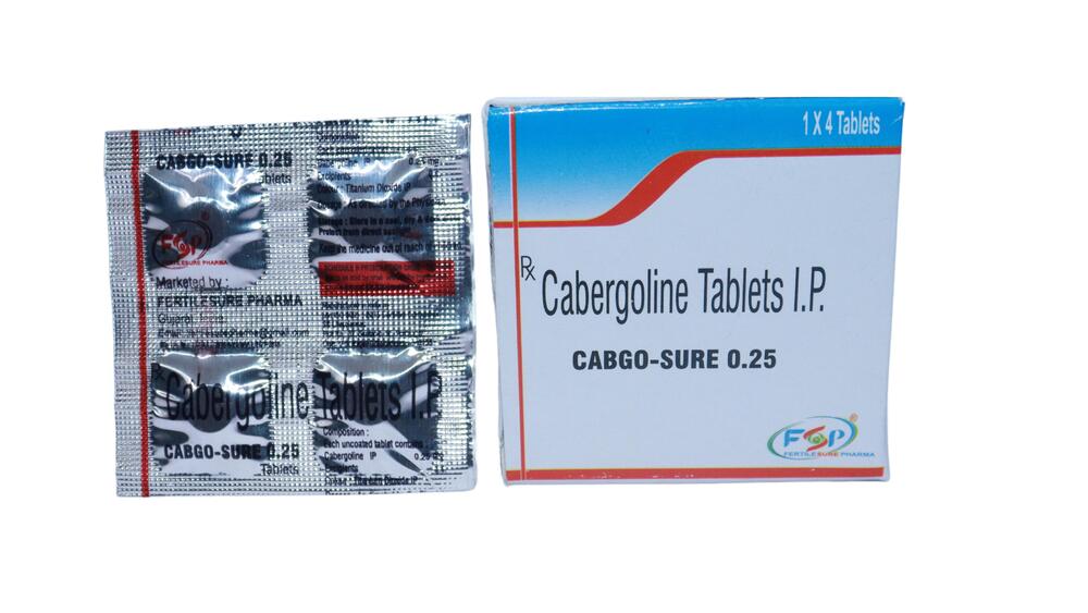 Cabgo-Sure 0.25 (Cabergoline Tablet 0.25Mg) - Purity: High