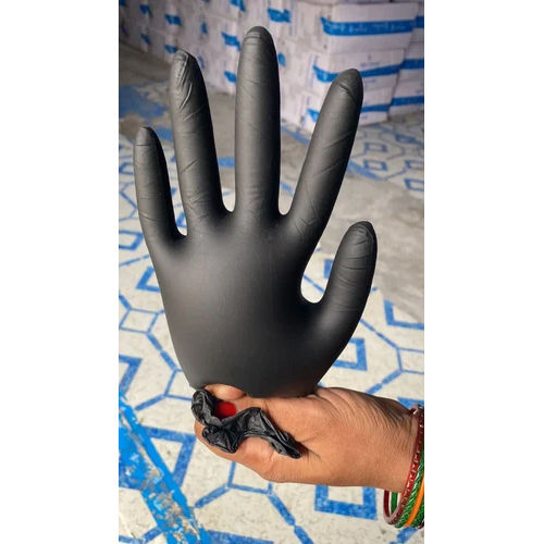 Black Nitrile Powder Free Gloves