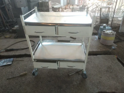 MEDICINE TROLLY 2 SHELVES 4 DRAWER SS TOP KAY2K-4201