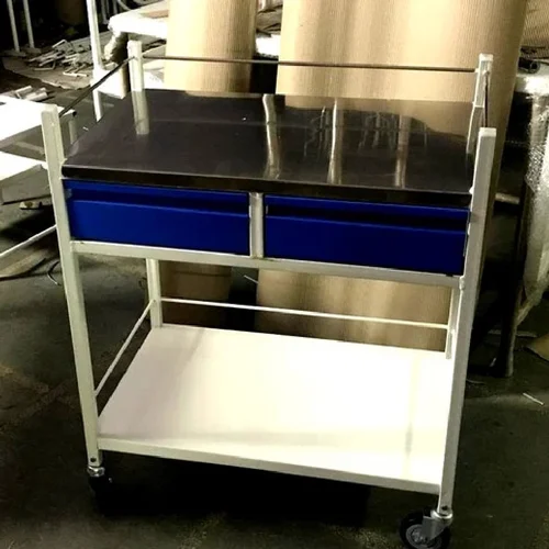Medicine Trolley 2 Shelves 2 Drawer SS Top KAY2K-4205