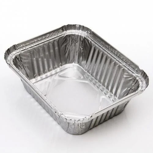 Silver 750 Ml Aluminum Foil Container