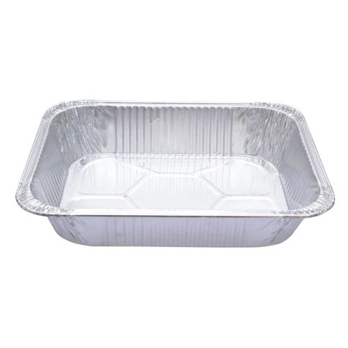 3200 ML Half Deep Aluminum Container With Lid