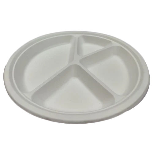 11 Inch 4 CP Bagasse Disposable Plate