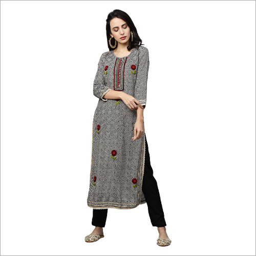 Women Printed Straight Kurta