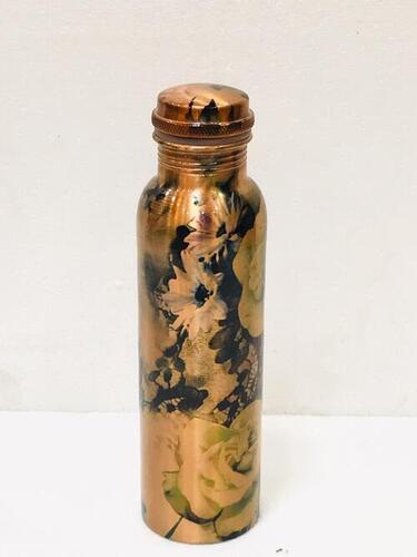 Designer Printed 100% Pure Copper Water Bottle