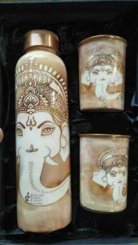 Copper Water Bottle Leak Proof and Ganpati design