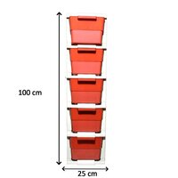 Multi-Purpose Anti-Slip 5 Layer Modular Drawer Storage System (4784)