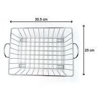 SS Square Basket Stand used for holding fruits as a decorative and using purposes in all kinds of official and household places etc. (2743)