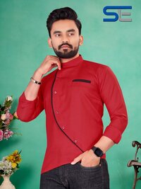 DESIGNER CROSS STYLE PATTERN WITH CRYSTAL BUTTON SHIRT