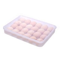 24 Grids Plastic Egg Box Holder Tray - 31x23x7 Cm, Transparent Design With Lid For 2 Dozen Eggs