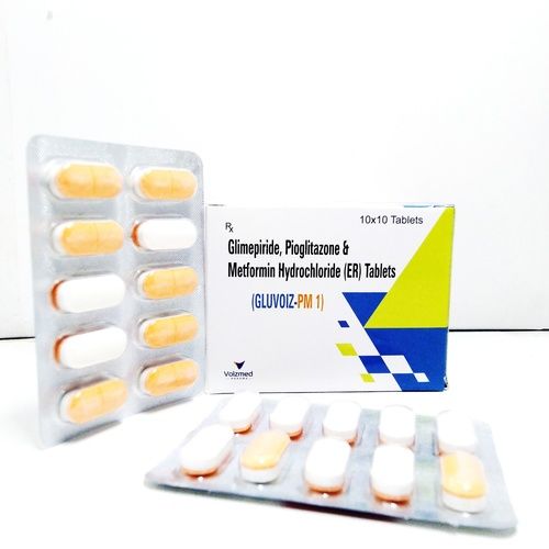 Tablets Metformin 500Mg Pioglitazone 15Mg Glimepiride 1 Mg