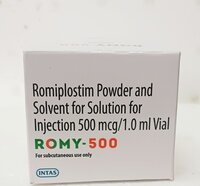 ROMIPLOSTIN POWDER AND SOLVENT FOR SOLUTION FOR INJECTION 5000MCG/1.0ML  ROMY 250MG