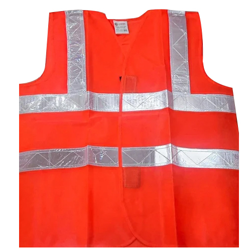 Red Polyester Safety Jacket