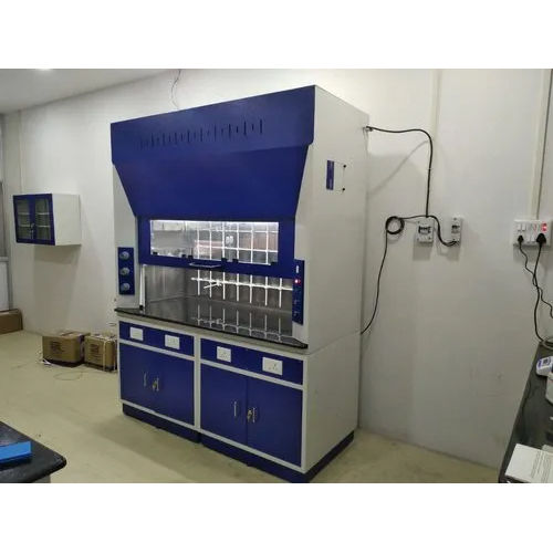 Blue And White Laboratory Fume Hood