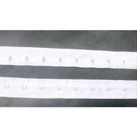 Blouse Hook And Eye Tape - Cotton Material, White Color | Discrete Fastening For Ladies' Garments, Ideal For Blouses And Dresses