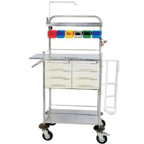 Durable 6045 Crash Cart With Ss Drawers