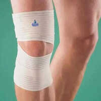 White Oppo 2120 Knee Wrap Compression Brace Support Sports Injury Guard Elastic Strap