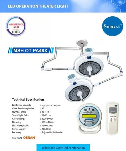 Ceiling Mounted Led Ot Light Application: Operation Theater