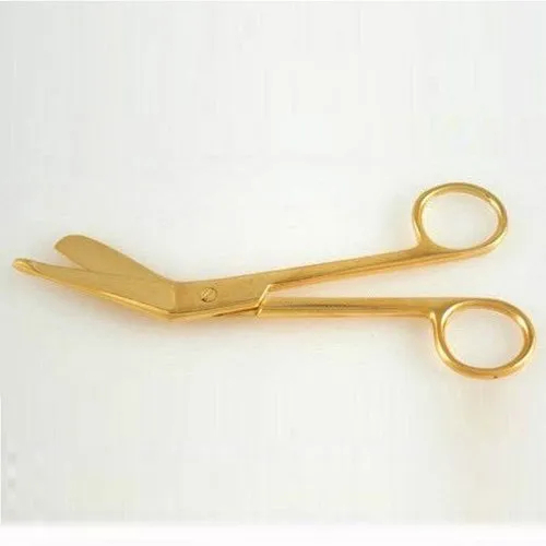 3.5 Gold Plated Bandage Scissors Color Code: Golden