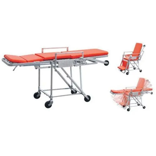 Stainless Steel 6036 Stretcher Trolley Cum Chair