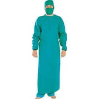 Surgical Gown - Non Woven Material Free Size Medical Blue/Green Color | Durable for Multiple Use in Hospitals